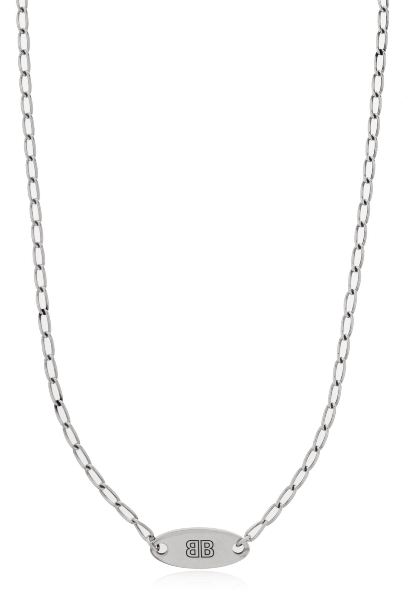 ネックレス・ペンダント BALENCIAGA VIP Silver Necklace Logo necklace in silver - Balenciaga | Mytheresa